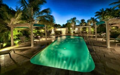 Night Lighting around Pool